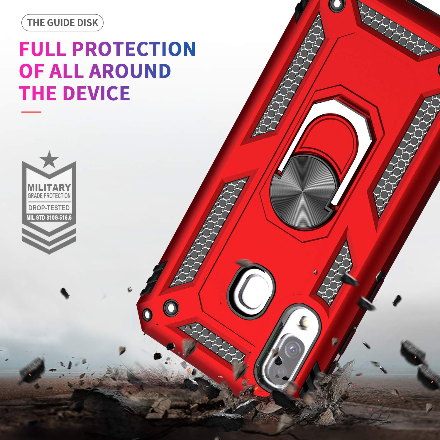 #color_GalaxyA40Casejs Red
