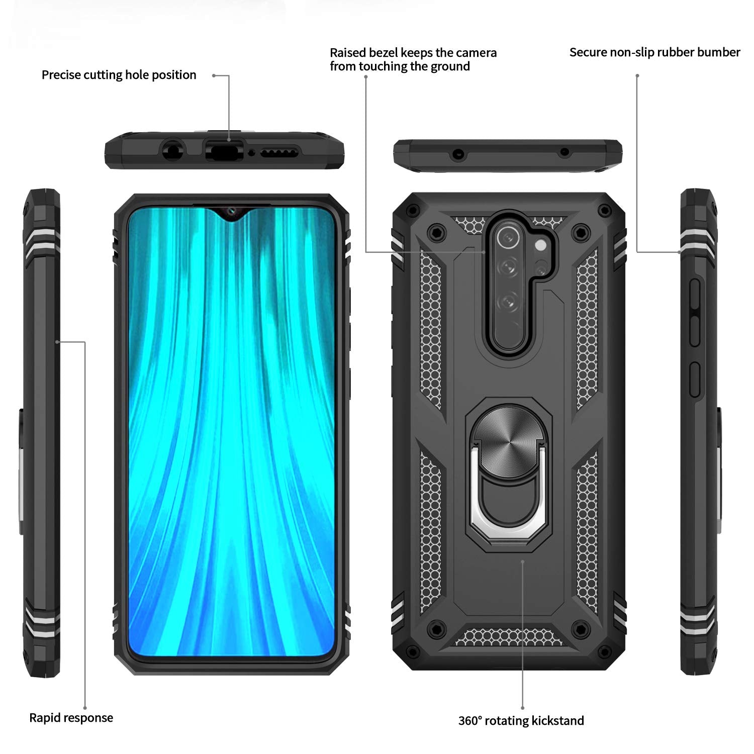 #color_RedmiNote8ProCase Black