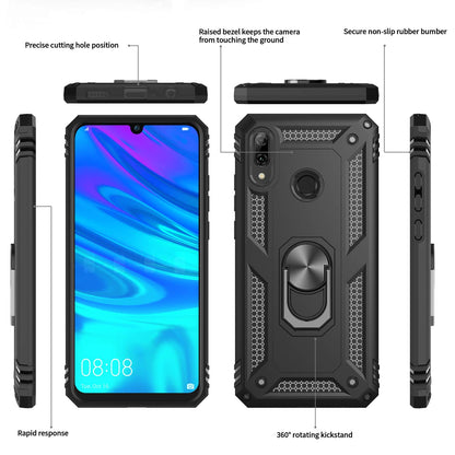 LeYi for Huawei P Smart 2019/Honor 10 Lite Case with Ring Holder,Military Grade Protective Silicone TPU Shockproof Hard Armour Phone Cover