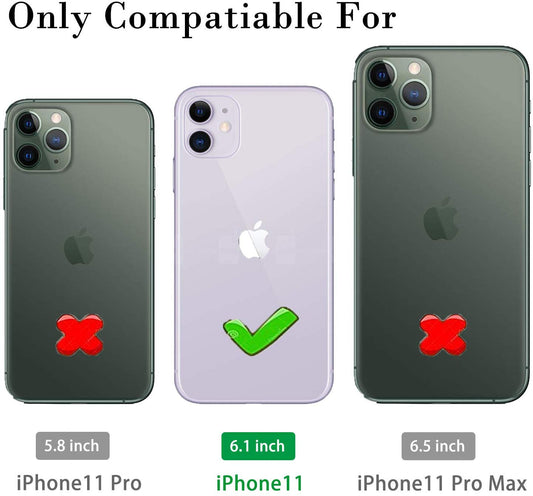 iPhone 11 Case (2019) with Tempered Glass Screen Protector [2Pack], LeYi  Phone Case for Apple iPhone 11 iPhone XI 6.1inch ZX Teal/Purple